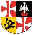 Propstwappen von Johann Holzinger (Ast = Symbol für Name Holzinger; Kreuz = Stift St. Florian; Phönix = Herkunft / Stadtwappen Attnang)
