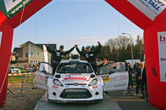 Gerhard Aigner / Marco Hübler mit dem Ford Fiesta WRC bei der Lavanttal Rallye 2018 (Foto: Daniel Fessl)