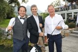 Golf-Profis unter sich: Rainer Schönfelder, Michael Hadschieff und Franz Klammer.