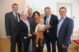 Foto: Die Kollegiale Führung des Salzkammergut-Klinikums und gespag-Vorstandsdirektor 
Mag. Karl Lehner, MBA zu Besuch in der neuen Kindertagesstätte (gespag)