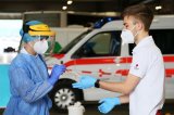Testen, telefonieren, transportieren: Seit 26. Februar 2020 stehen täglich die Mitarbeiter des Roten Kreuzes im Corona-Einsatz. Credit: OOERK/Schönberger