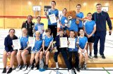 Die strahlenden Ohlsdorfer Badminton-Gesichter nach dem Nachwuchsturnier in Vöcklabruck! Foto: Nadine Reiter – Sportunion Ohlsdorf.