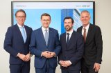 v.l.n.r. CEO Leonhard Schitter, Aufsichtsratsvorsitzender Markus Achleitner, CTO Alexander Kirchner, CFO Andreas Kolar
© Energie AG